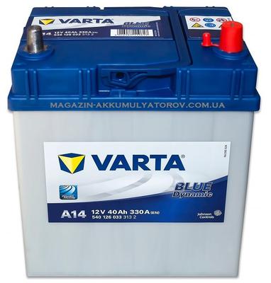 Купить Аккумулятор VARTA Blue D A14 R+ 40A/ч 330А 187/127/227(д/ш/в) 11,20 (540126033)