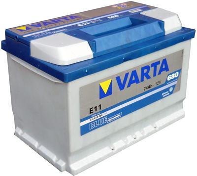 Купить Аккумулятор VARTA (E11) Blue D R+ 74A/ч 680А 278/175/190(д/ш/в) 17,73 (574012068)